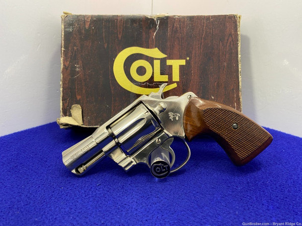 1974 Colt Detective Special .38 SPL Nickel *SWEET 4th ISSUE COLT SNUB-NOSE*