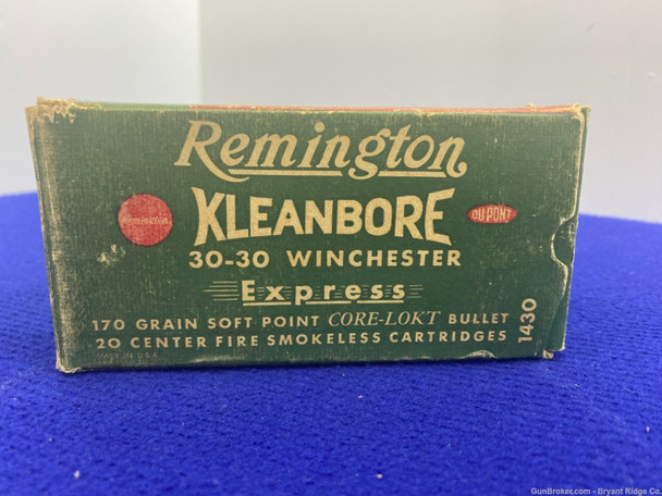 VINTAGE Remington Kleanbore 30-30 Winchester 20 Rds *COLLECTOR GRADE AMMO* VINTAGE Remington Kleanbore 30-30 Winchester 20 Rds *COLLECTOR GRADE AMMO*