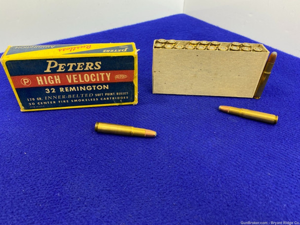 VINTAGE Peters 32 Remington 20 Rounds *EXTREMELY COLLECTABLE AMMO*