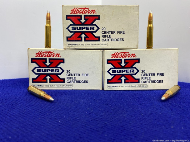 VINTAGE WInchester Western SuperX 308 Win 60rds *HIGH GRADE COLLECTOR AMMO*