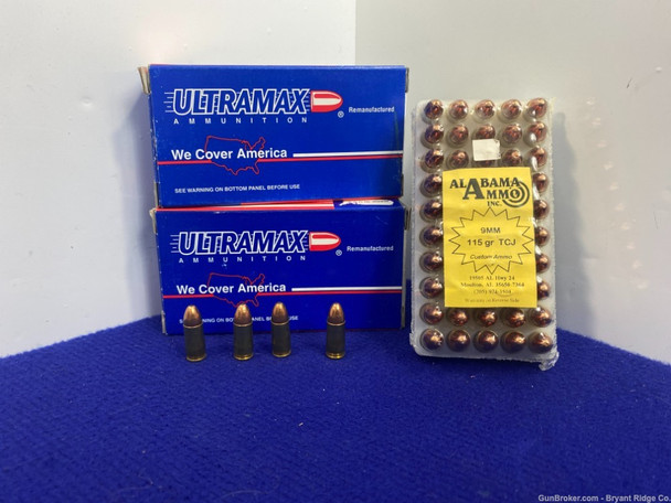 Variety Brands of 9mm 150 Rounds *TIMELESS FULL METAL JACKET AMMO*