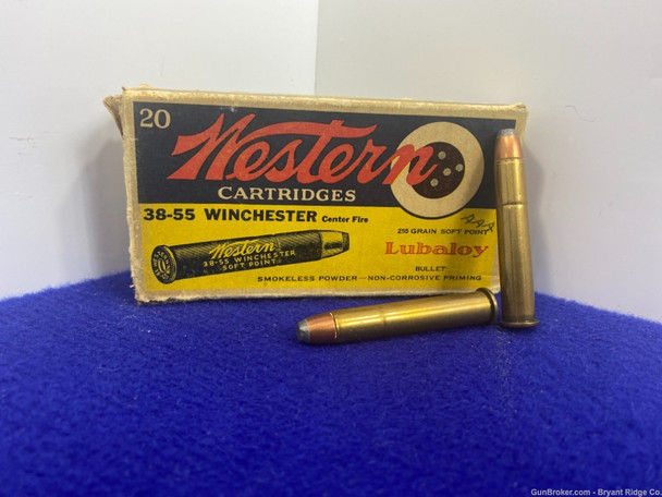 VINTAGE Winchester Western 38-55Win 20Rds ASTONISHING COLLECTOR GRADE AMMO