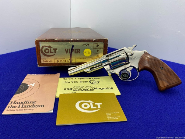 1977 Colt Viper .38spl Nickel -HOLY GRAIL COLLECTOR SNAKE- 1st Year.