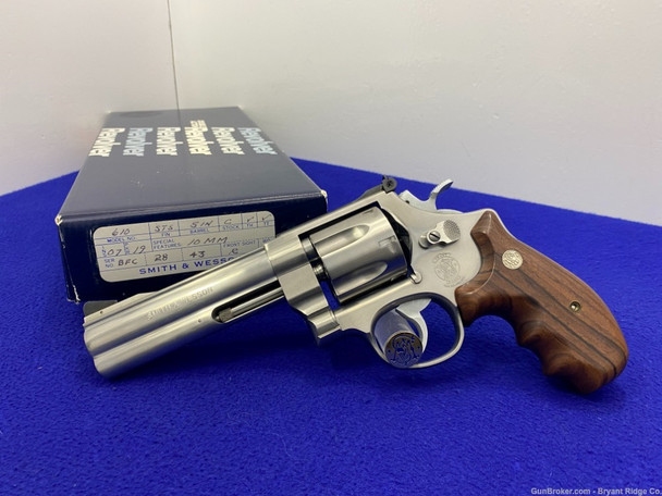 1990 Smith & Wesson 610 Stainless 10mm 5" *POWERFUL S&W HARD-HITTING REV*