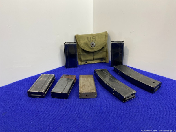7 Magazine M1 Mags for .30 carbine with canvas magazine bag