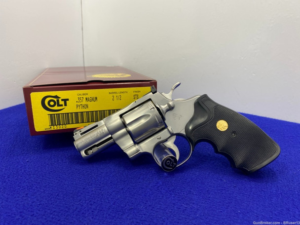 1990 Colt Python 357 mag Stainless *HIGHLY COVETED SNUB NOSE PYTHON*