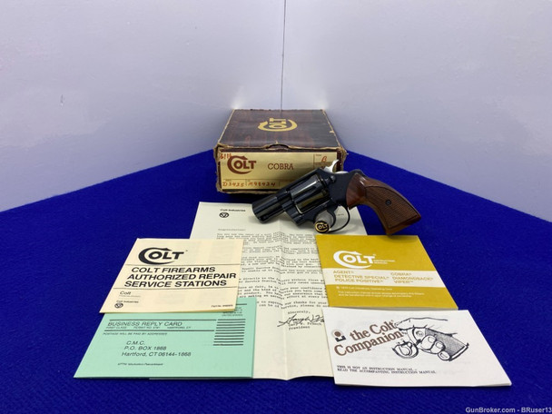 1976 Colt Cobra .38 Spl Blue 2" -SECOND ISSUE- Famous Snake Series Revolver