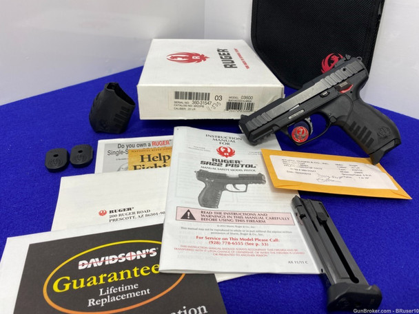 2012 Ruger SR22 .22 LR Blk 3.50" *OUTSTANDING RIMFIRE PISTOL* New Old Stock