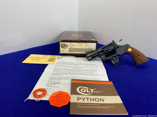 1983 Colt Python 3" 357mag Blue *JAW DROPPING HOLY GRAIL 3" PYTHON*