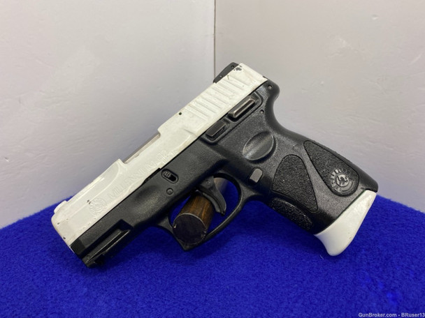 Taurus PT-111 Millennium G2 9mm 3.2" *CUSTOM WHITE SLIDE/MAG BASE FINISH*
