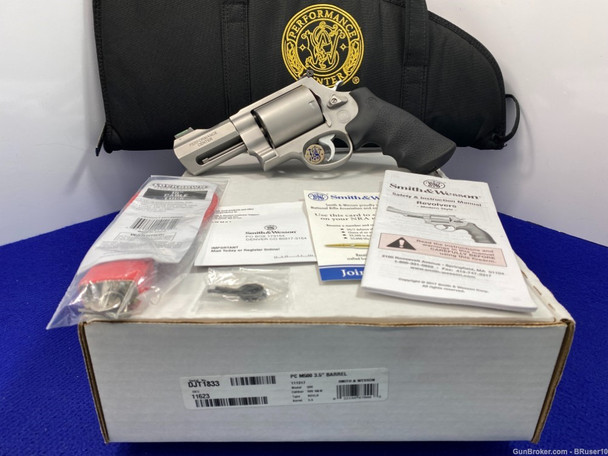 Smith Wesson PC 500 .500S&W Stainless 3.5" *HI-VIZ FIBER OPTIC VARIANT*