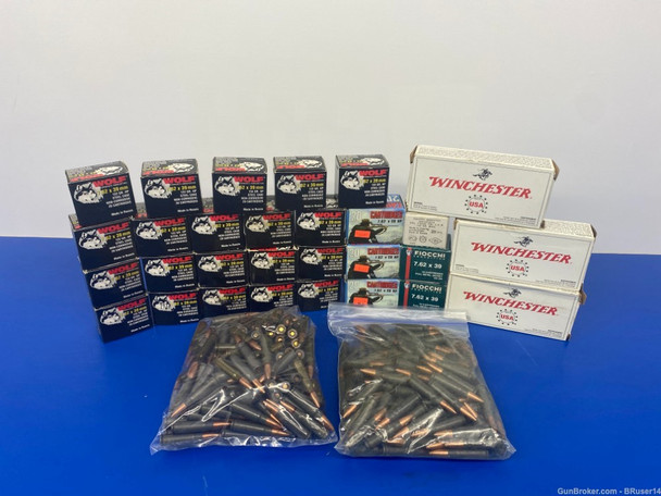 Approximately 880 Rounds of Wolf/Winchester/Fiocchi 7.62x39mm *LOOSE+BOXED*