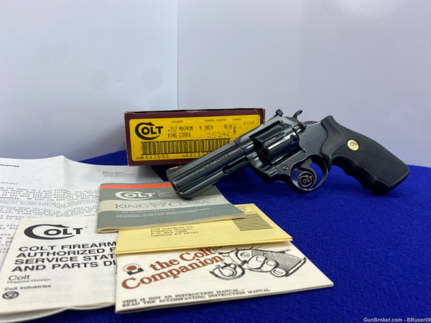 1989 Colt King Cobra .357 Blue 4" -ULTRA RARE ROYAL BLUE- Amazing 1989 Colt King Cobra .357 Blue 4" -ULTRA RARE ROYAL BLUE- Amazing