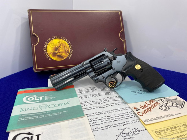 VINTAGE 1992 Colt King Cobra .357 Mag Blue 4" -ULTRA RARE ROYAL BLUE MODEL-