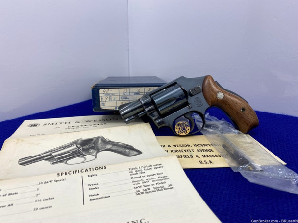 Smith Wesson 40 (No-Dash) .38 Spl Blue 2" *HEAD TURNING CENTENNIAL MODEL*