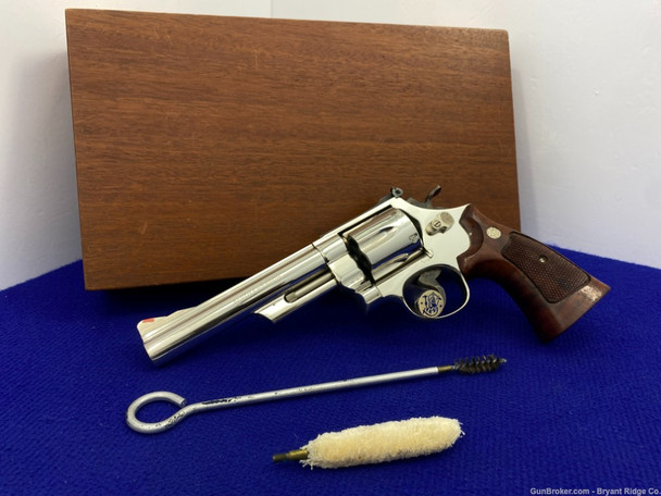 Smith Wesson 57-1 .41 Mag Nickel 6" *HEAD-TURNING .41 MAGNUM TARGET*