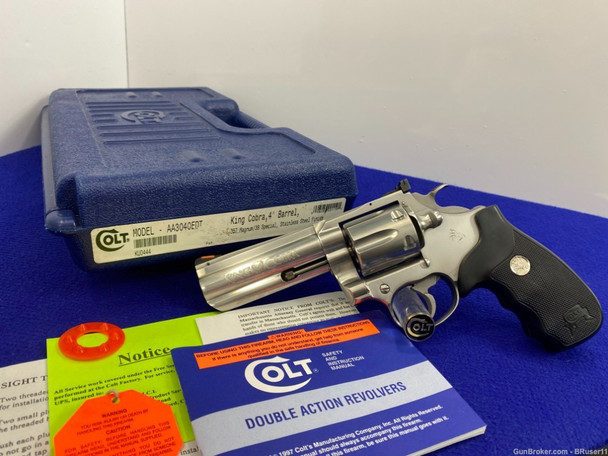Vintage 1998 Colt King Cobra .357 Mag Stainless 4" *CLASSIC SNAKE SERIES*