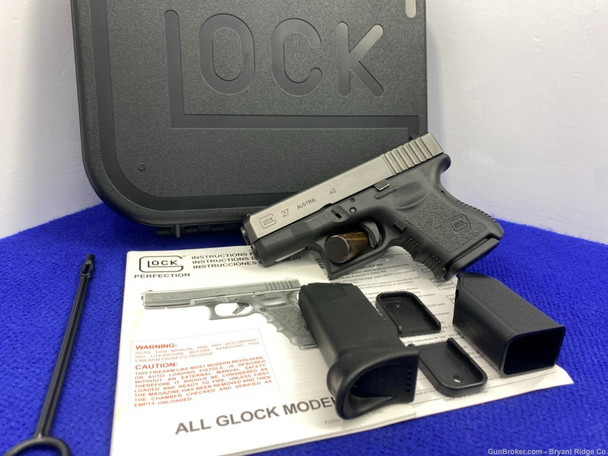Glock 27 Gen 3 .40 S&W Black 3.43" *INCREDIBLE SUBCOMPACT MODEL* Awesome