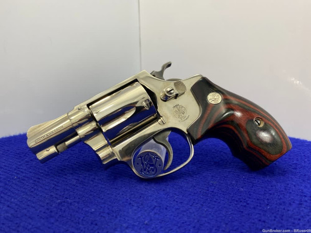 Smith Wesson 36 (No-Dash) .38 Nickel *EXCELLENT .38 CHIEFS SPECIAL MODEL*