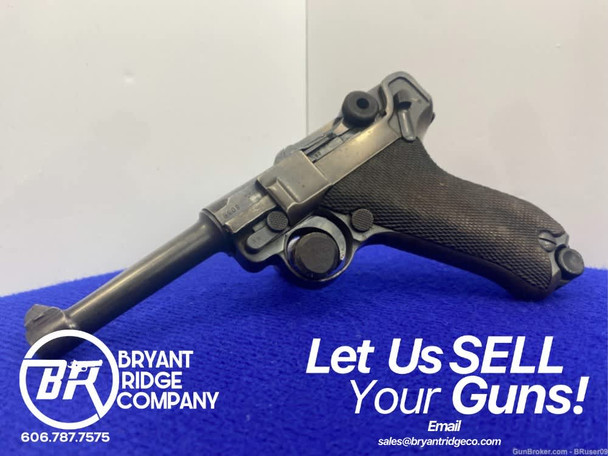 1940 Mauser P.08 Luger 9mm Blue 4" *COLLECTIBLE WORLD WAR II ERA HANDGUN*