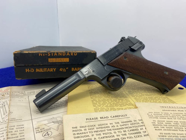 High-Standard H-D Military .22LR Blue 4.5" *AMAZING SEMI-AUTOMATIC HANDGUN*