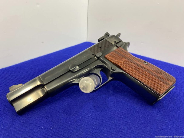 1987 Browning Hi-Power 9mm Blue 4 5/8" *ADJUSTABLE REAR SIGHT VARIANT*