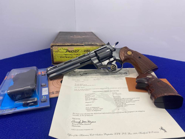 1977 Colt Python .357 Mag 6" *CUSTOM SHOP FACTORY TUNED w/ ELLIASON SIGHT*