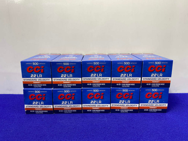 CCI Standard Velocity .22 LR 5,000Rds *HUGE TARGET AMMO LOT*