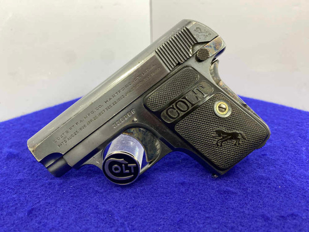 1923 Colt M1908 Hammerless .25 ACP Blue 2" *STELLAR VEST POCKET MODEL* 1923 Colt M1908 Hammerless .25 ACP Blue 2" *STELLAR VEST POCKET MODEL*