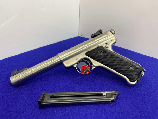 1987 Ruger Mark II Target .22 LR Stainless 5.5" *HEAVY TARGET BARREL*