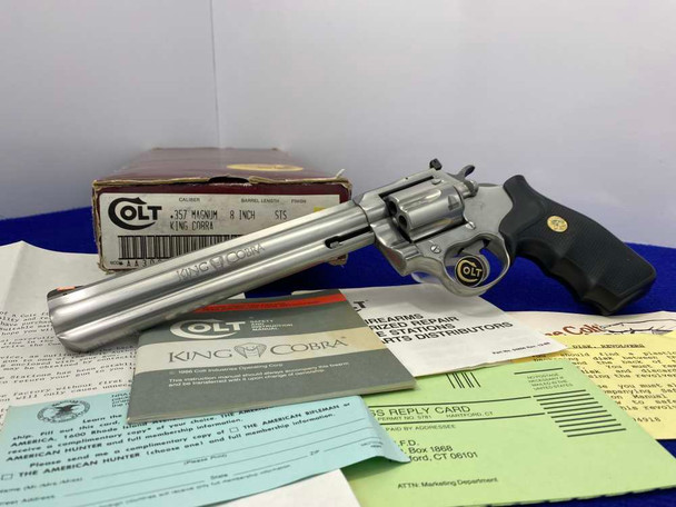 1989 Colt King Cobra .357 Mag Stainless *AMAZINGLY RARE 8" BARREL MODEL*