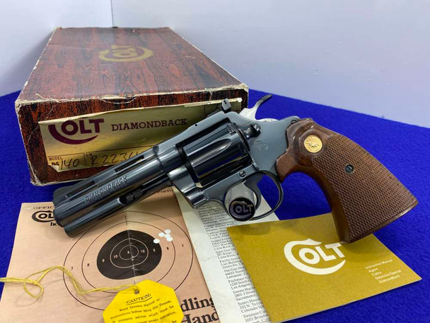1978 Colt Diamondback .22 LR Royal Blue 4" *New Old Stock Example* AMAZING!