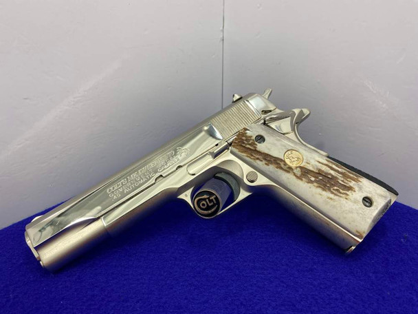 Colt Government Series 70 MK IV 45 5" *ABSOLUTELY GORGEOUS NICKEL MODEL*