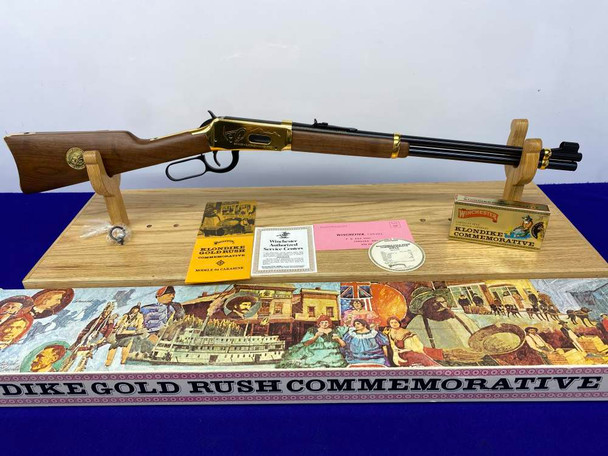 1975 Winchester 94 30-30 Win Blue 20" *KLONDIKE GOLD RUSH COMMEMORATIVE* 1975 Winchester 94 30-30 Win Blue 20" *KLONDIKE GOLD RUSH COMMEMORATIVE*