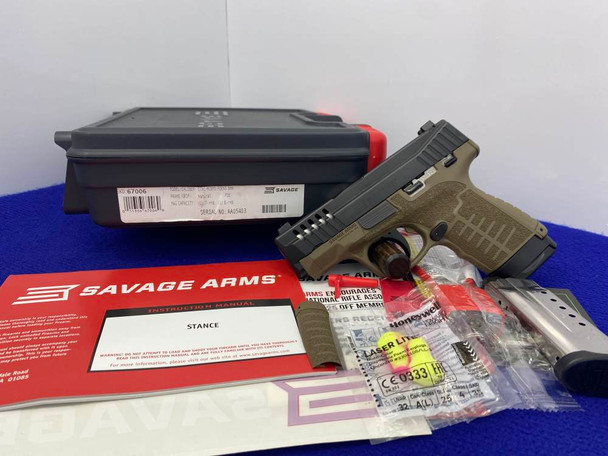 Savage Arms Stance MC9MS 9mm Blk/FDE 3.20" *AMAZING LIGHTWEIGHT HANDGUN*