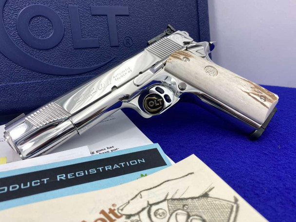 2001 Colt Government .45 ACP 5" *GORGEOUS BRIGHT STAINLESS FINISH*