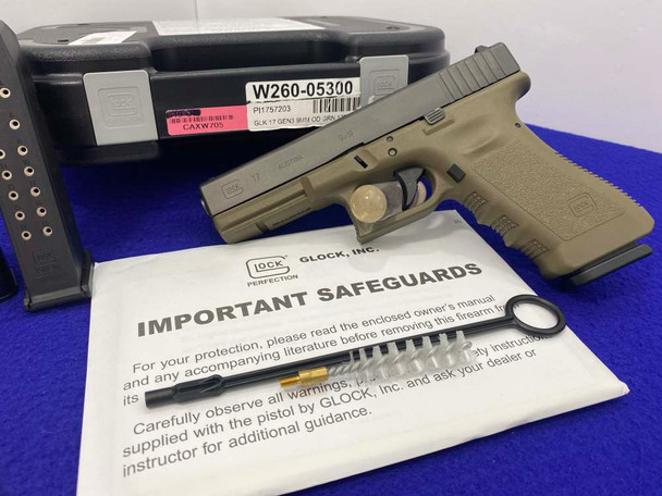 Glock 17 Gen3 9mm OD Green 4.49" *FAMOUS AND WELL-KNOWN GLOCK RELIABILITY*
