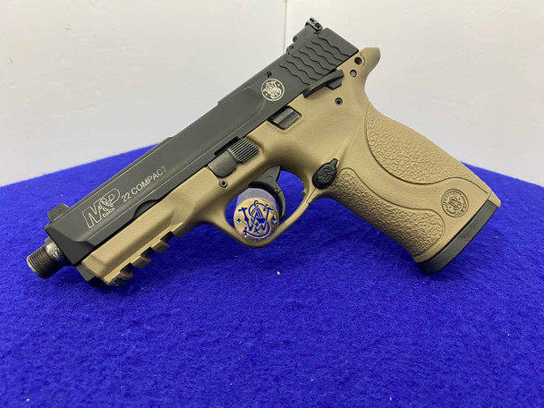 Smith Wesson M&P 22 Compact .22LR Black/FDE *3.6" THREADED BARREL* Reliable