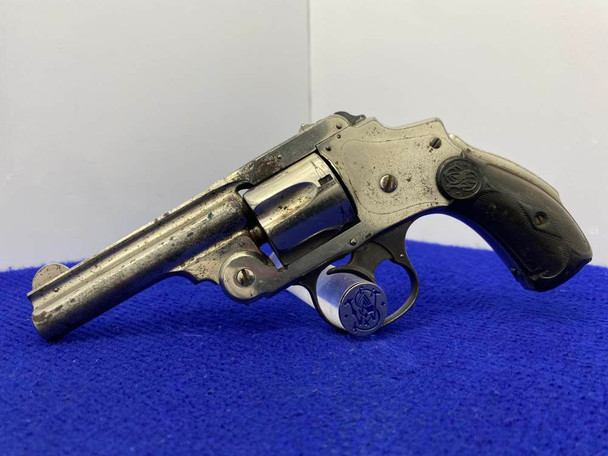 Smith Wesson .38 Safety Hammerless Nickel 3 1/4" *AMAZING 3RD MODEL*