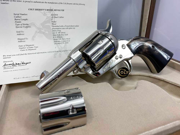 Colt SAA Sheriff's Model -Nickel- 3" -1 of 4,560- *Shipped to R.L. WILSON*