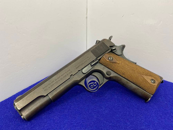 1917 Colt M1911 .45ACP Blue 5" *HIGHLY DESIRABLE WWI COLT 1911* Amazing!