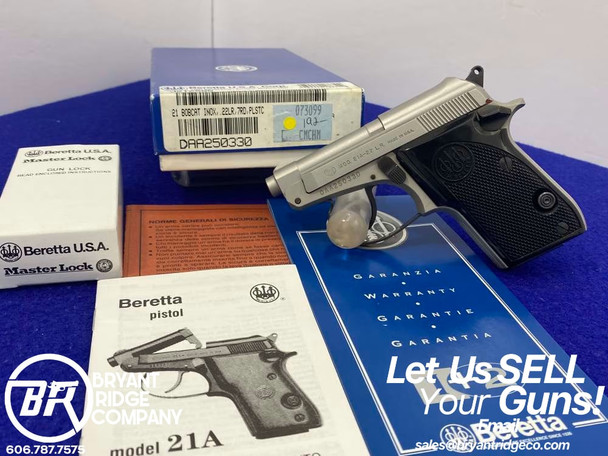 Beretta 21A Bobcat Inox .22 LR 2.4"*RELIABLE ITALIAN MADE POCKET PISTOL*