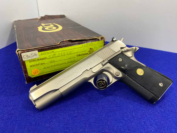 Colt ACE Service Model .22LR 4.75" *COLT CUSTOM SHOP - ELECTROLESS NICKEL*