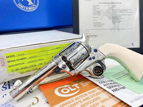 1994 Colt Storekeeper's SAA .45 *FACTORY "C" ENGRAVING* -Wide Grip Frame-