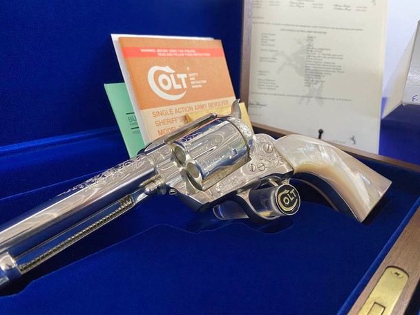 Colt Single Action Army Silver Finish CLASS "A" MASTER ENGRAVED-DENNIS KIES