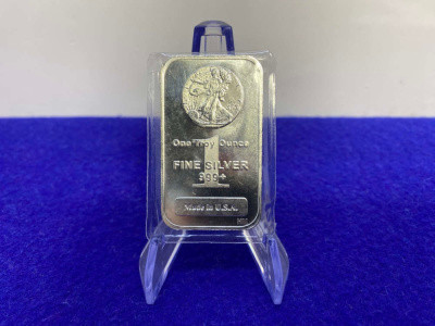 (1) Highland Mint *Liberty 1oz SILVER BAR* .999 Fine Silver -1 Troy Ounce-
