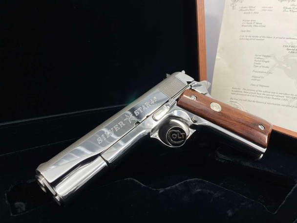 1984 Colt Silver Star .45 -BRIGHT STAINLESS- *LOW SERIAL #4 of 1,000 MADE*