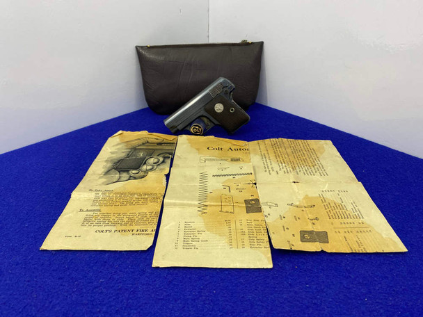 1934 Colt 1908 Vest Pocket .25 ACP Blue 2" *CLASSIC COMPACT POCKET PISTOL*