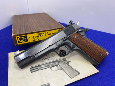 1968 Colt Super 38 Automatic .38 Super 5" *ULTRA DESIRABLE COLT 1911*