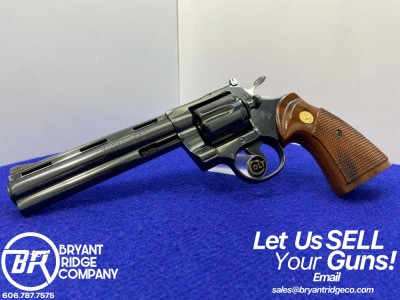 1982 Colt Python .357 Mag Blue 6" *EYE-CATCHING SNAKE REVOLVER* Amazing